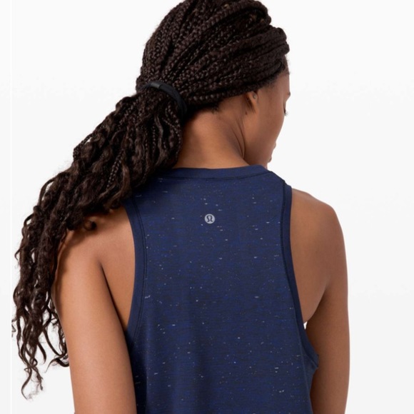 Lululemon Swiftly Relaxed Tank Cosmic Shift Hyper Blue / Black Size 4 - Picture 8 of 14